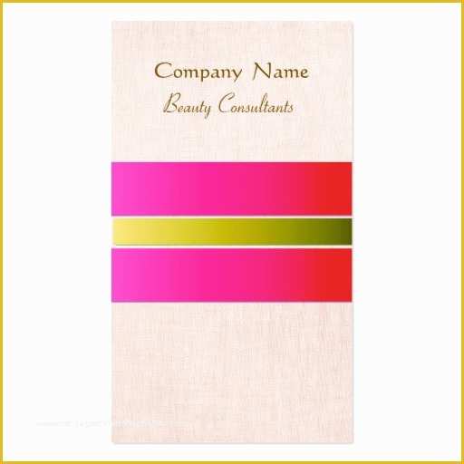 Girly Business Cards Templates Free Of Hot Pink Girly and Feminine Beauty Consultant Business