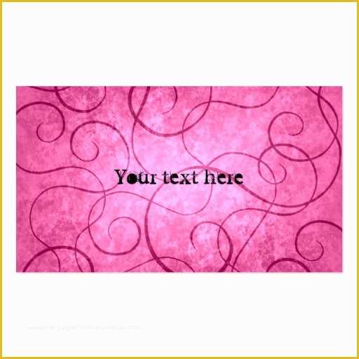Girly Business Cards Templates Free Of Pink Girly Swirls Business Cards