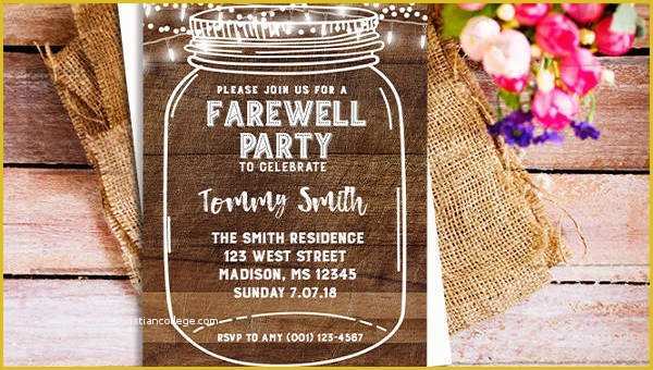 Going Away Flyer Template Free Of 26 Farewell Invitation Templates Psd Eps Ai