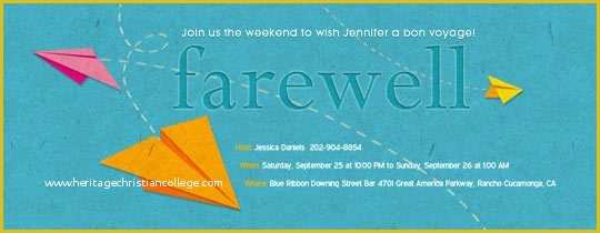 Going Away Flyer Template Free Of 3 Stunning Best Farewell Party Invitation Wording Cards