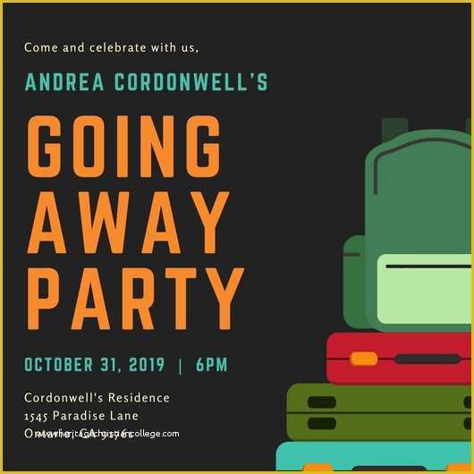 Going Away Flyer Template Free Of Customize 3 999 Farewell Party Invitation Templates