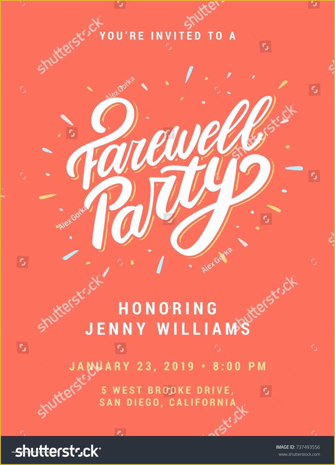Going Away Flyer Template Free Of Farewell Party Invitation Template Free
