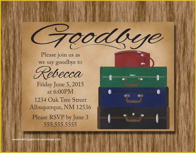 Going Away Flyer Template Free Of Going Away Party Invitation Printable