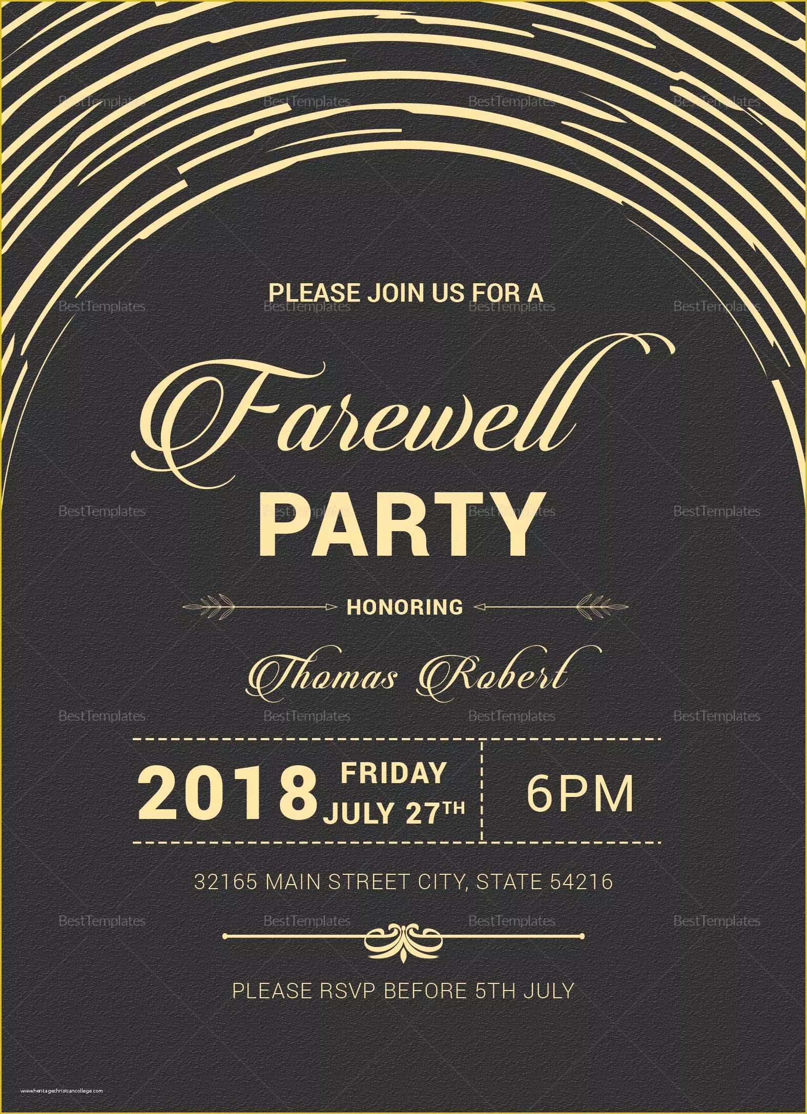 Farewell Party Invitation Template Free Printable