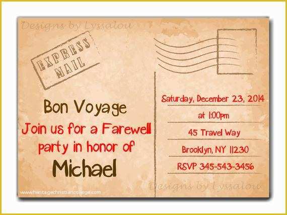 Going Away Flyer Template Free Of Travel Farewell Party Invitation Bon Voyage Going Away