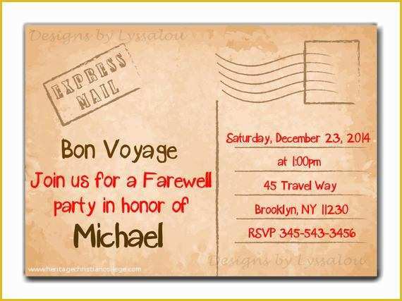 Going Away Flyer Template Free Of Travel Farewell Party Invitation Bon Voyage Going Away