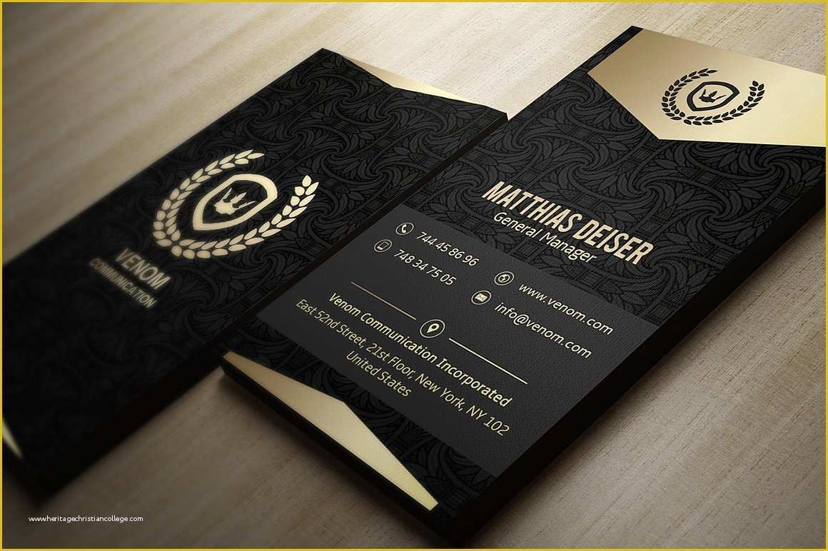 Gold Business Card Template Free Of 25 Black and Gold Business Card Templates