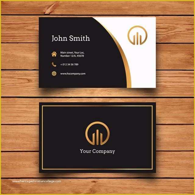 Gold Business Card Template Free Of Black and Gold Business Card Template for Free Download On