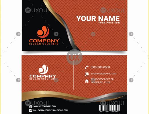 Gold Business Card Template Free Of Black and Gold Business Card Template Vector with Pattern