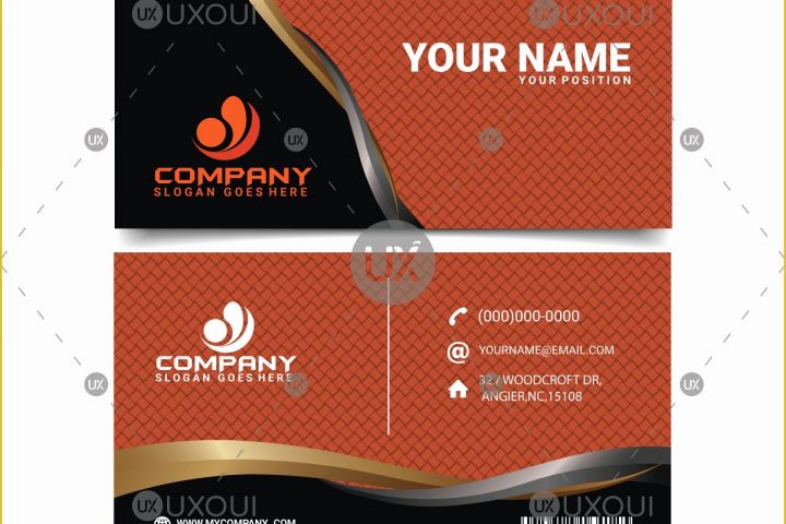 Gold Business Card Template Free Of Black and Gold Business Card Template Vector with Pattern