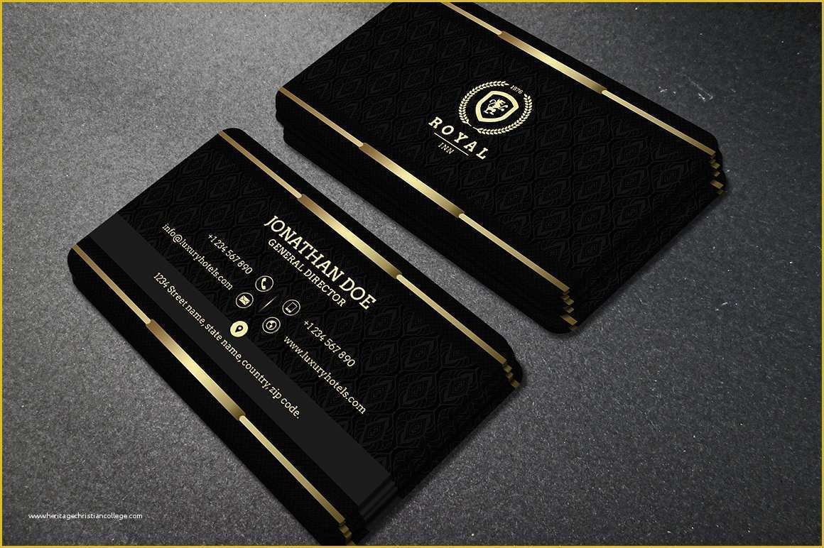 Gold Business Card Template Free Of Free Gold and Black Business Cards