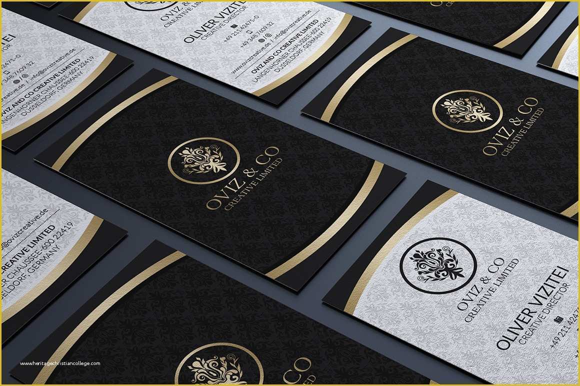 Gold Business Card Template Free Of Gold and Black Business Card Business Card Templates On