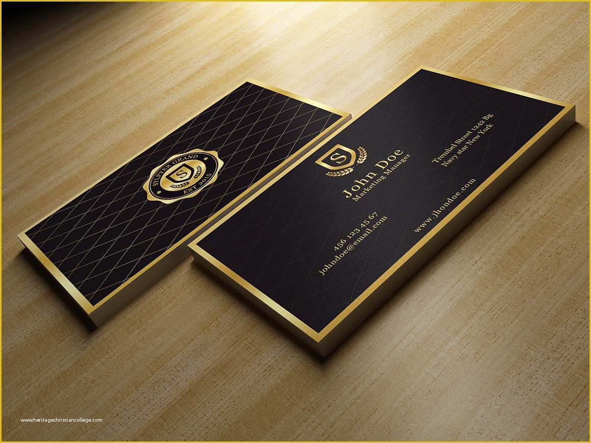 Gold Business Card Template Free Of Gold and Black Business Card Business Card Templates On