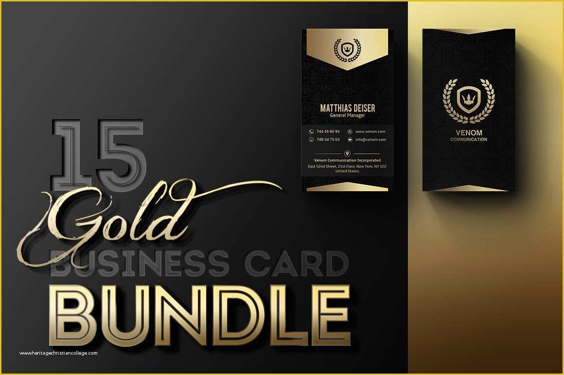 Gold Business Card Template Free Of Gold Business Card Bundle Business Card Templates