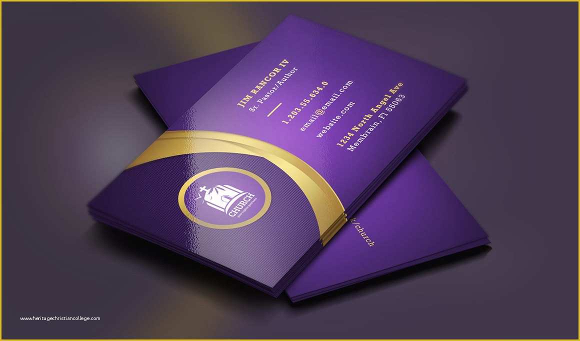 Gold Business Card Template Free Of Lavender Gold Church Business Card Shop Template