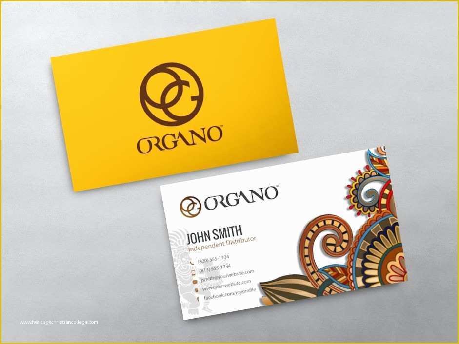Gold Business Card Template Free Of organo Gold Business Cards