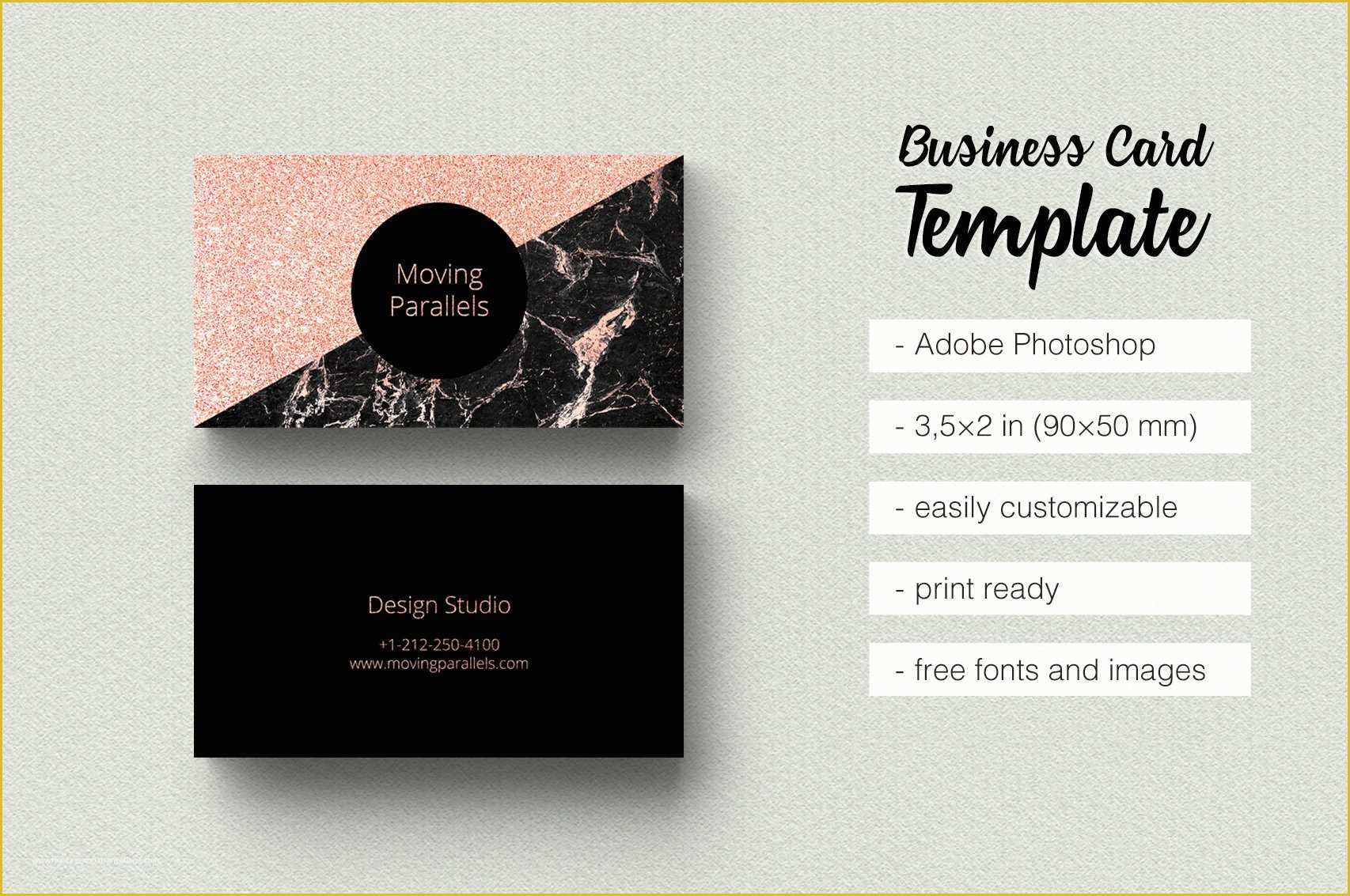 Gold Business Card Template Free Of Rose Gold Marble Business Card Business Card Templates