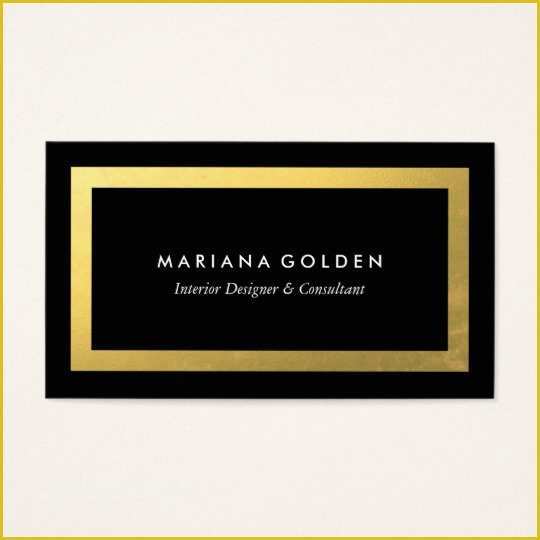 Gold Business Card Template Free Of Thick Gold Border On Black Business Card Template