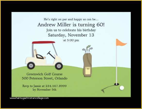 Golf Party Invitation Template Free Of 14 Fabulous Golf Invitation Templates & Designs