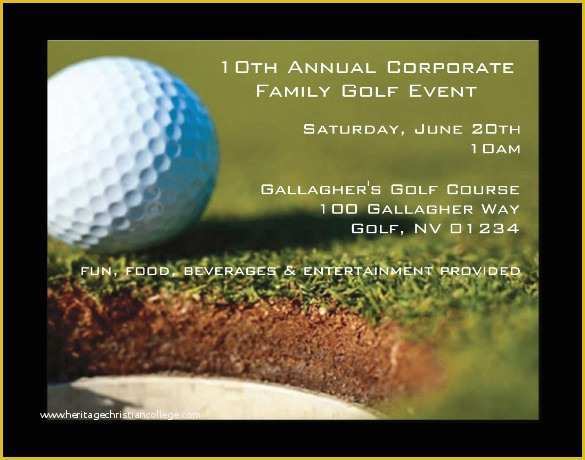 Golf Party Invitation Template Free Of 14 Fabulous Golf Invitation Templates & Designs