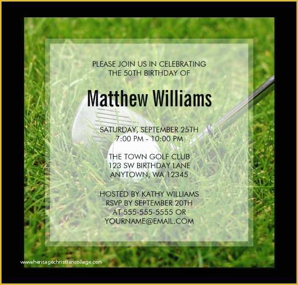 Golf Party Invitation Template Free Of 25 Fabulous Golf Invitation Templates & Designs