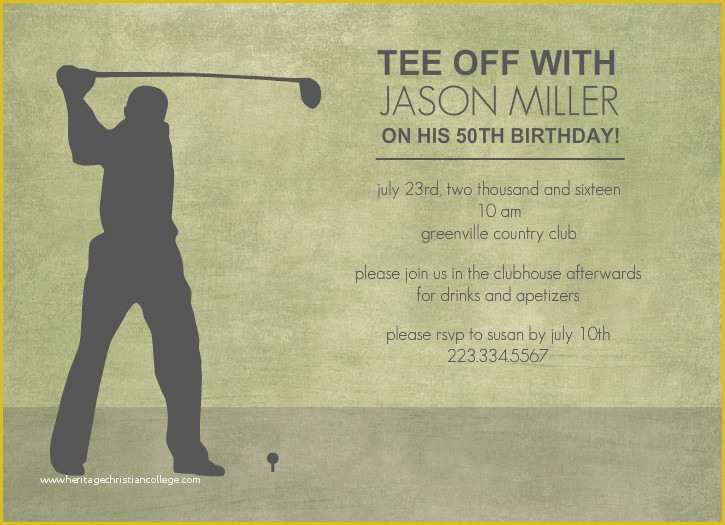Golf Party Invitation Template Free Of 40th Birthday Ideas Free Golf Birthday Invitation Templates