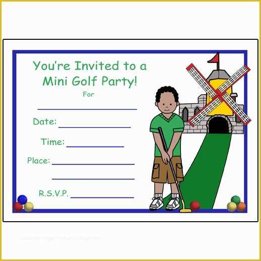 Golf Party Invitation Template Free Of Golf Birthday Invitations Ideas – Bagvania Free Printable