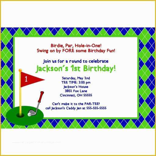 Golf Party Invitation Template Free Of Golf Mini Golf Putt Putt Birthday Party Invitation Boy