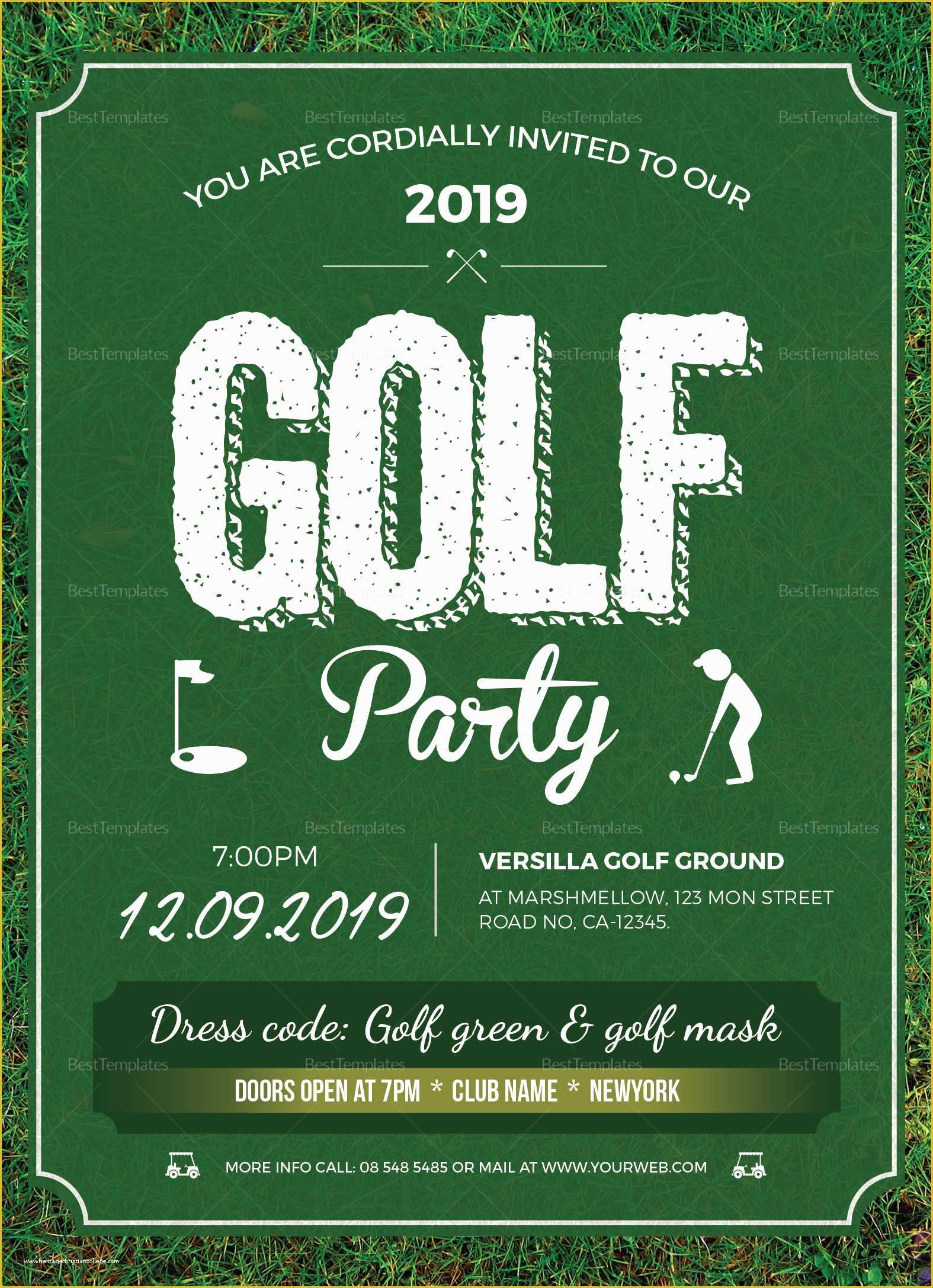 Golf Party Invitation Template Free Of Golf Party Invitation Design Template In Word Psd Publisher