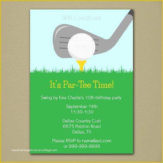 Golf Party Invitation Template Free Of Golf Party Invitation Personalized Diy Printable Digital