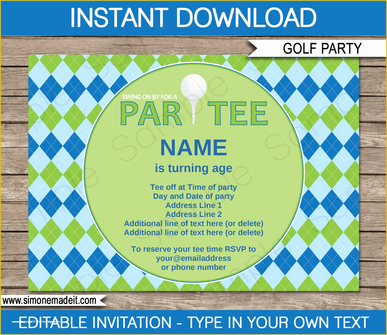 Golf Party Invitation Template Free Of Golf Party Invitations Template