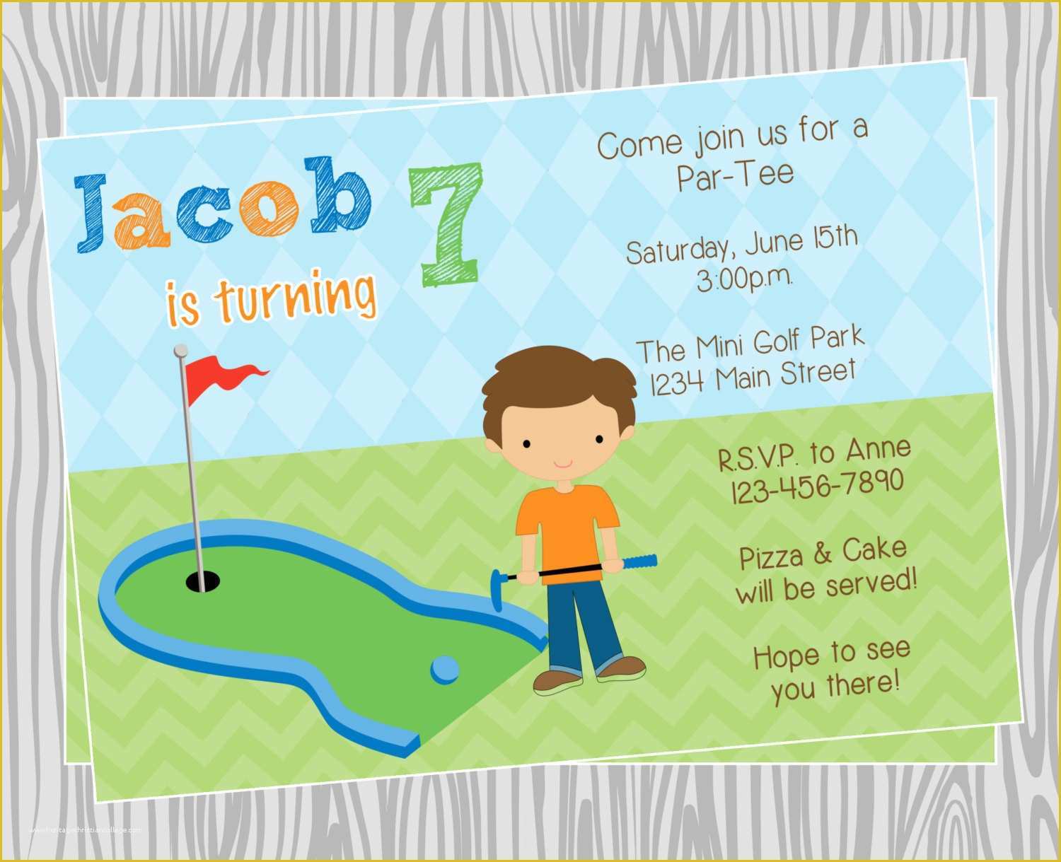 Golf Party Invitation Template Free Of Golf themed Birthday Invitations Ideas – Bagvania Free