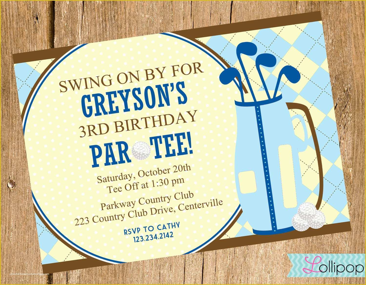 Golf Party Invitation Template Free Of Golf themed Birthday Invitations Ideas – Bagvania Free