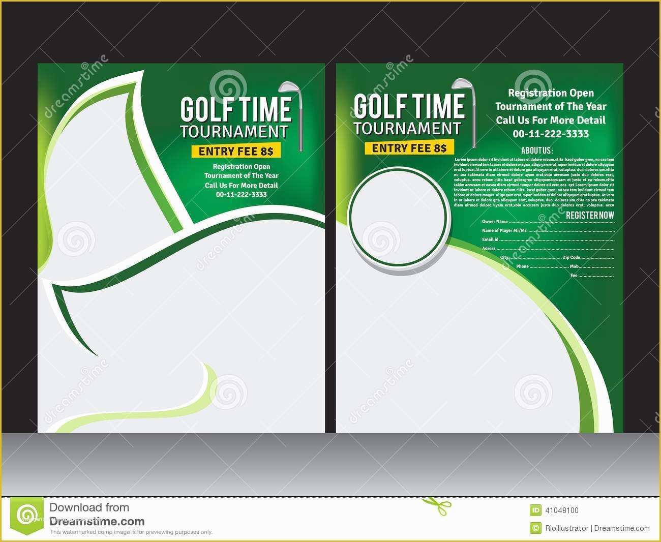 Golf tournament Flyer Template Download Free Of Golf for Flyer Clipart