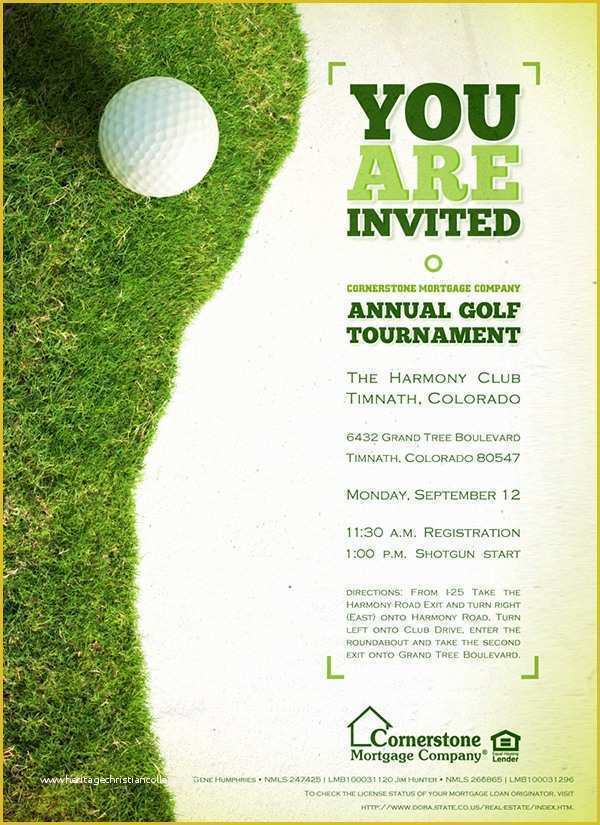 Golf tournament Invitation Template Free Of 2011 Cornerstone &quot;colorado&quot; Golf tournament Collateral On