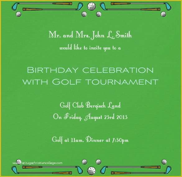 Golf tournament Invitation Template Free Of 25 Fabulous Golf Invitation Templates & Designs