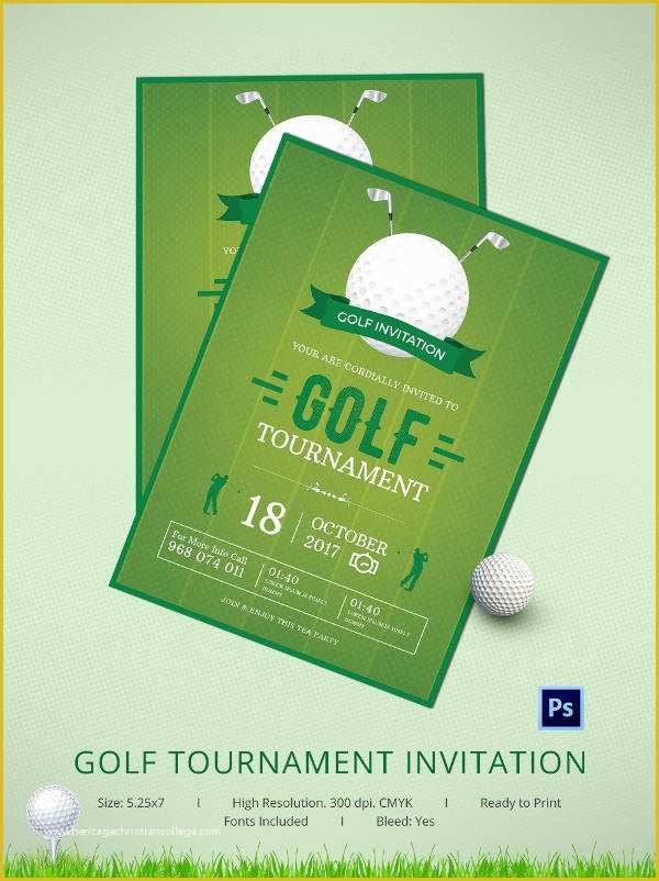 Golf tournament Invitation Template Free Of 25 Fabulous Golf Invitation Templates & Designs