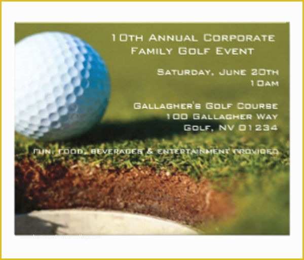Golf tournament Invitation Template Free Of 8 Golf event Invitations Psd Eps