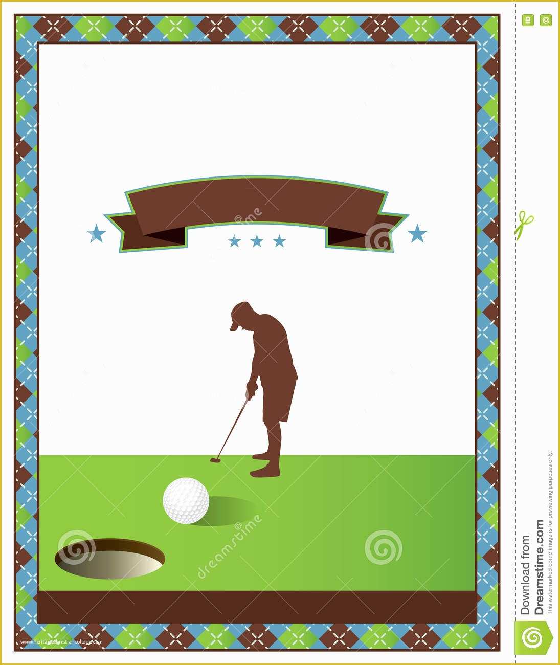 Golf tournament Invitation Template Free Of Blank Golf tournament Flyer Template Stock Vector
