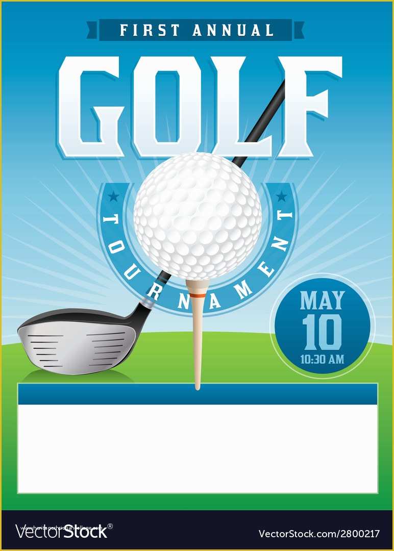 Golf tournament Invitation Template Free Of Golf tournament Flyer Royalty Free Vector Image