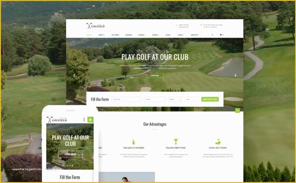 Golf Website Template Free Of Golf Club Website Template