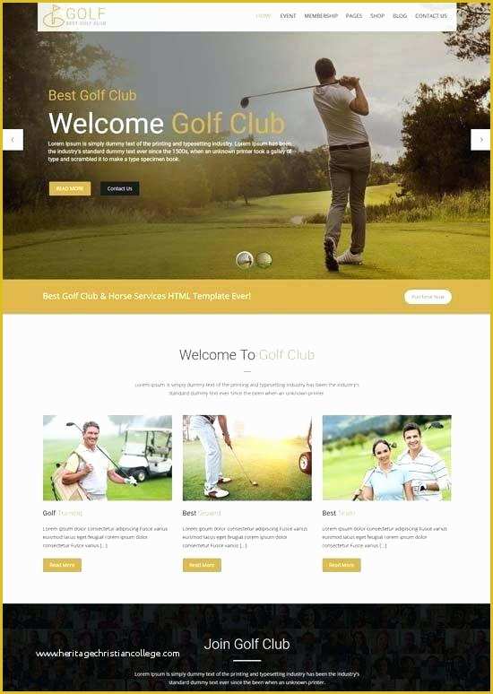 Golf Website Template Free Of Golf Responsive Website Template Golf Site Template