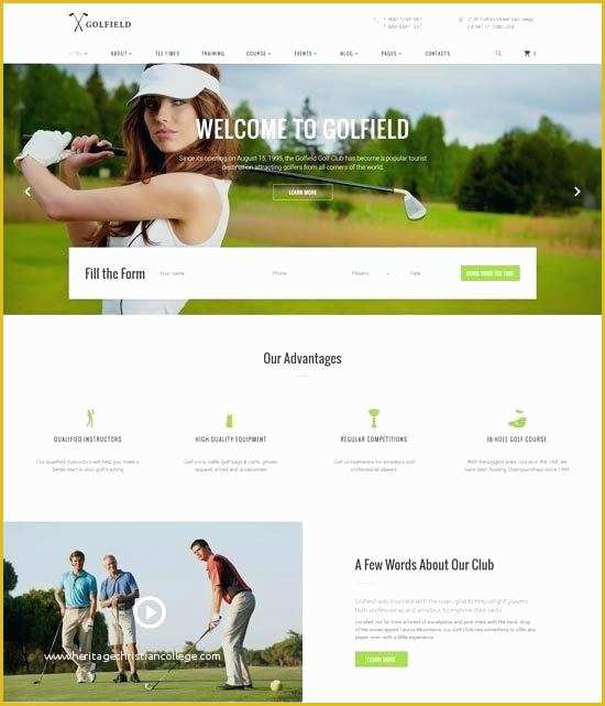 Golf Website Template Free Of Golf Responsive Website Template Golf Site Template
