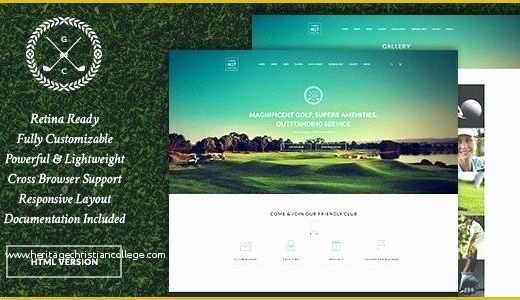 Golf Website Template Free Of Golf Responsive Website Template Golf Site Template