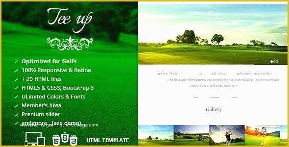 Golf Website Template Free Of Golf Responsive Website Template Golf Site Template