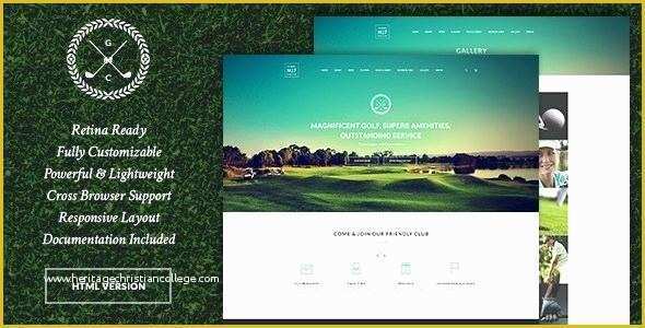 46 Golf Website Template Free