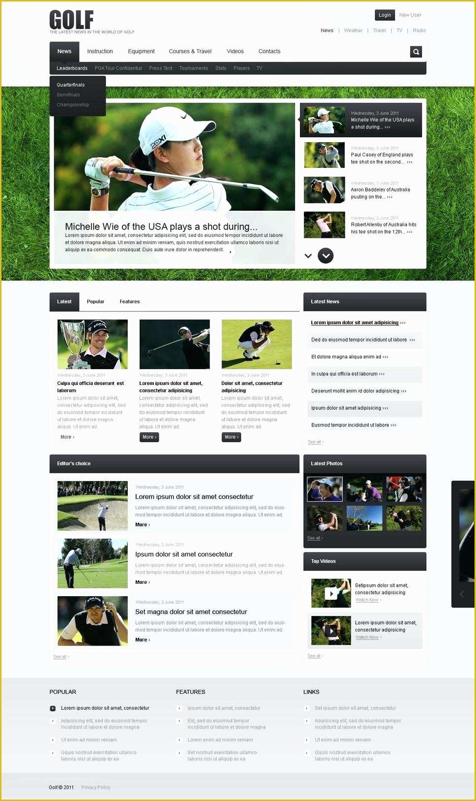 Golf Website Template Free Of Golf Website Template – Gradyjenkins