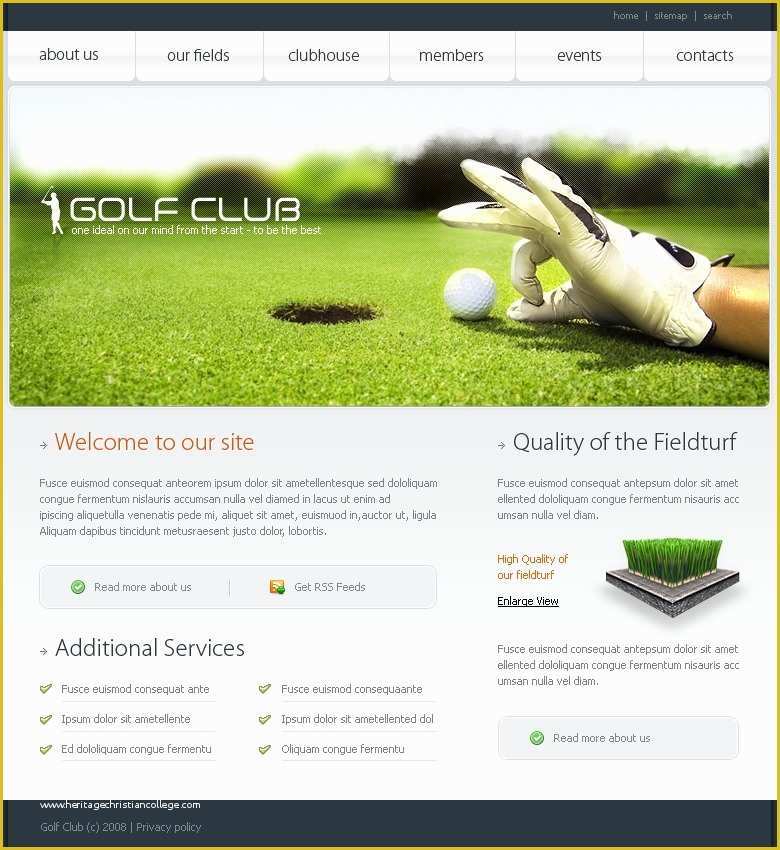 Golf Website Template Free Of Golf Website Template