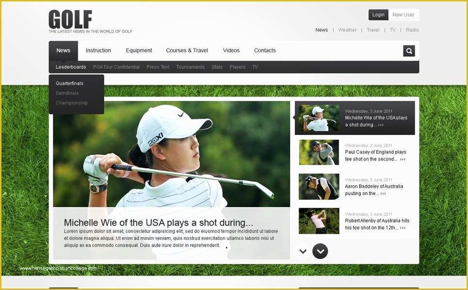 Golf Website Template Free Of Golf Website Template