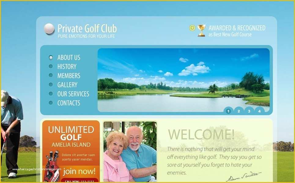 Golf Website Template Free Of Golf Website Template